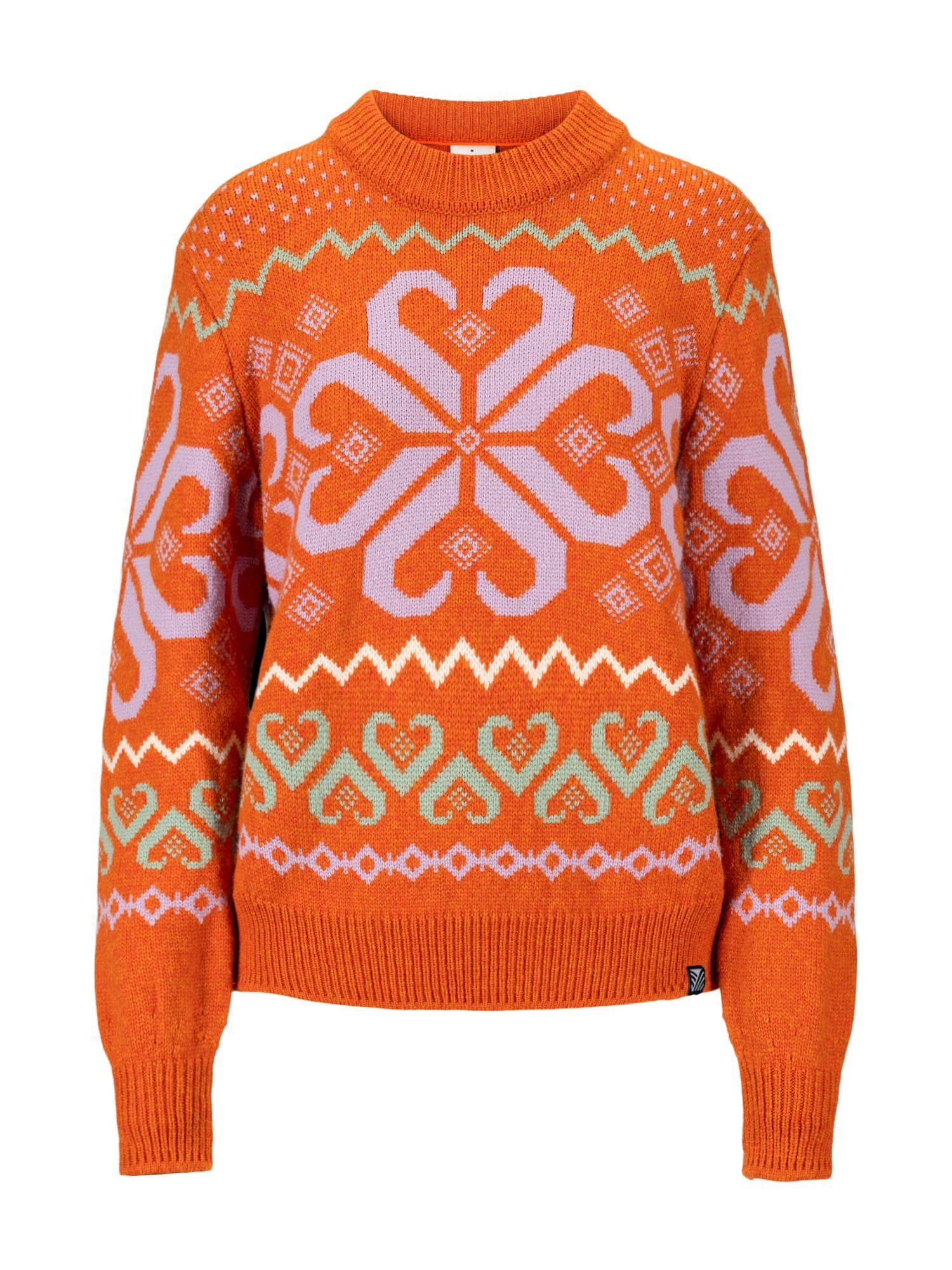 Dale of Norway Fleecepullover Dale Of Norway W Falkeberg Sweater Damen Sweater Orange Melange - Lavender - Green - Offwhite