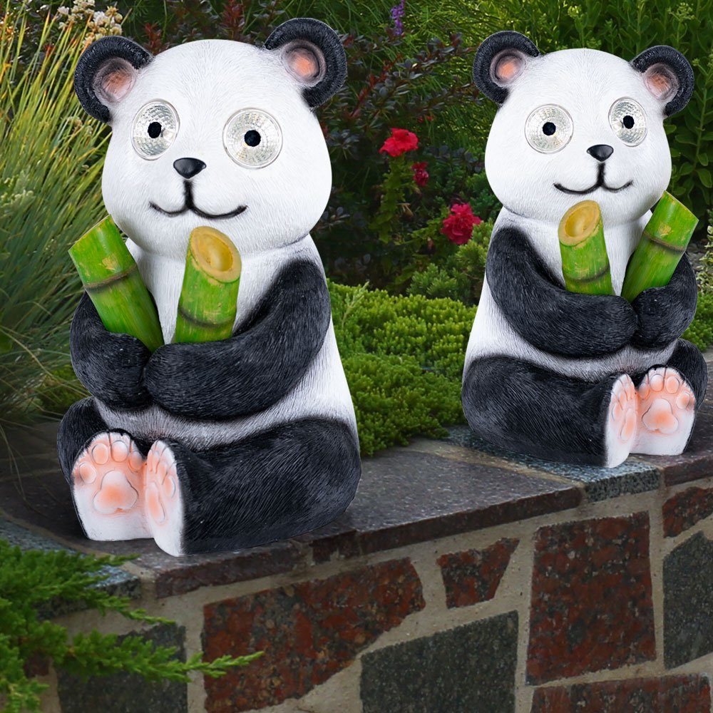 Panda LED LED-Leuchtmittel Gartendeko LED Kaltweiß, etc-shop fest verbaut, Solarleuchte, Solar Warmweiß, Gartenlampen Solarleuchte Außenleuchte