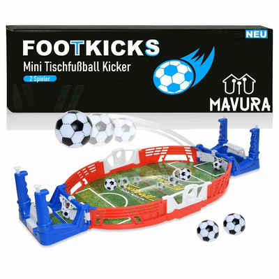 MAVURA Mini-Tischkicker FOOTKICKS Mini Fußball Tischkicker Duell Kicker Tisch Flipper, Tischfußball Fußballtisch klein
