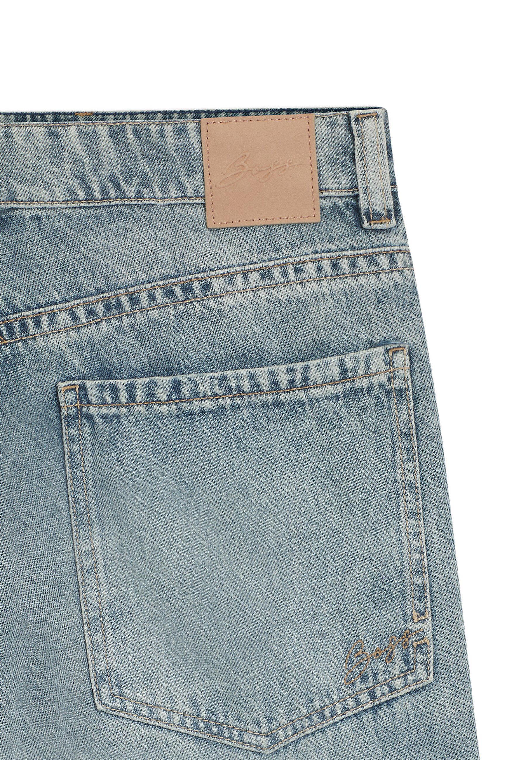 BOSS ORANGE 5-Pocket-Jeans mit weitem Beinverlauf und Bundfalten (1-tlg) günstig online kaufen
