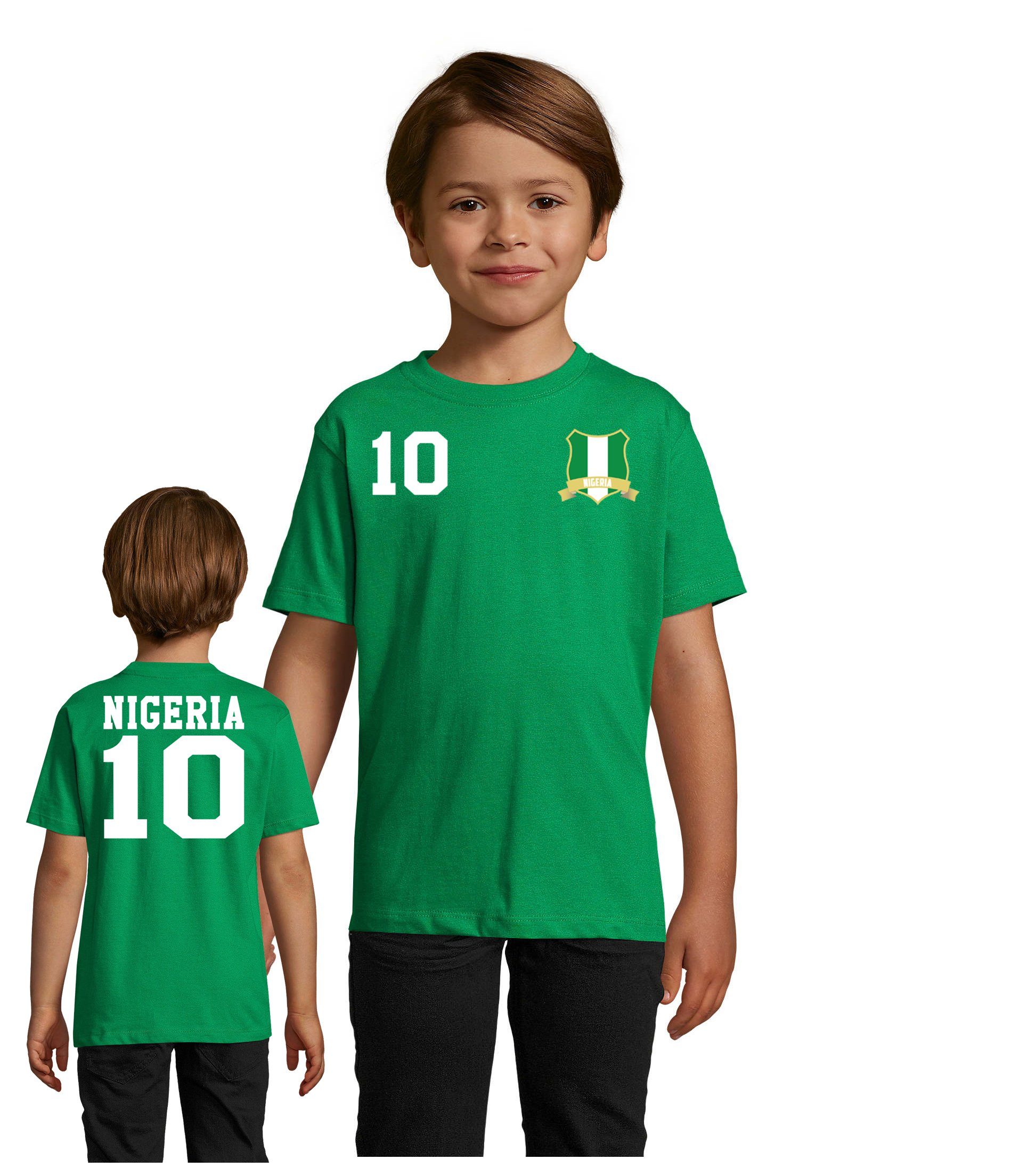 Blondie & Brownie T-Shirt Kinder Nigeria Sport Trikot Fußball Weltmeister Meister WM Afrika Cup