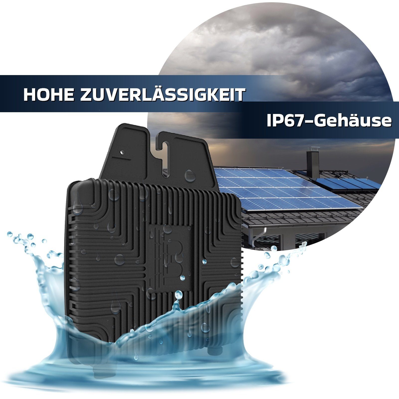 5m genehmigungsfrei Photovoltaikanlage Solaranlage Balkonkraftwerk 600W, Solarmodul Solaranlage Balkon Anschlusskabel, Monokristallin, Solarkabel, 600W, / (Beny SUNNIVA Micro Inverter Mini-PV Set 1120W Anlage), Solarpanel