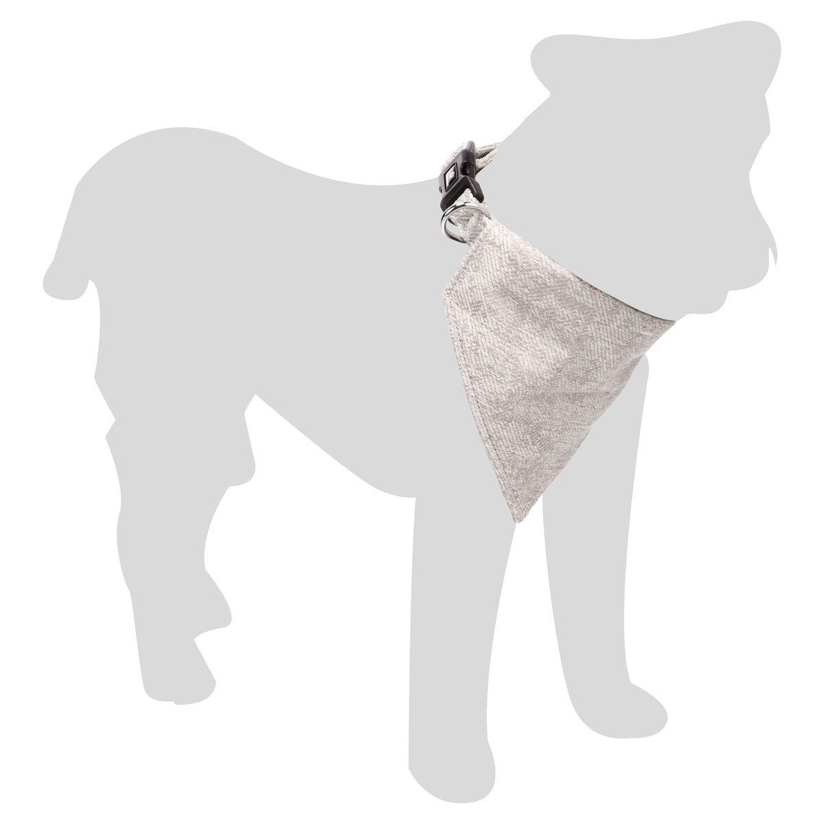 Flamingo Hunde-Halsband Halsband mit Bandana Nelson grau