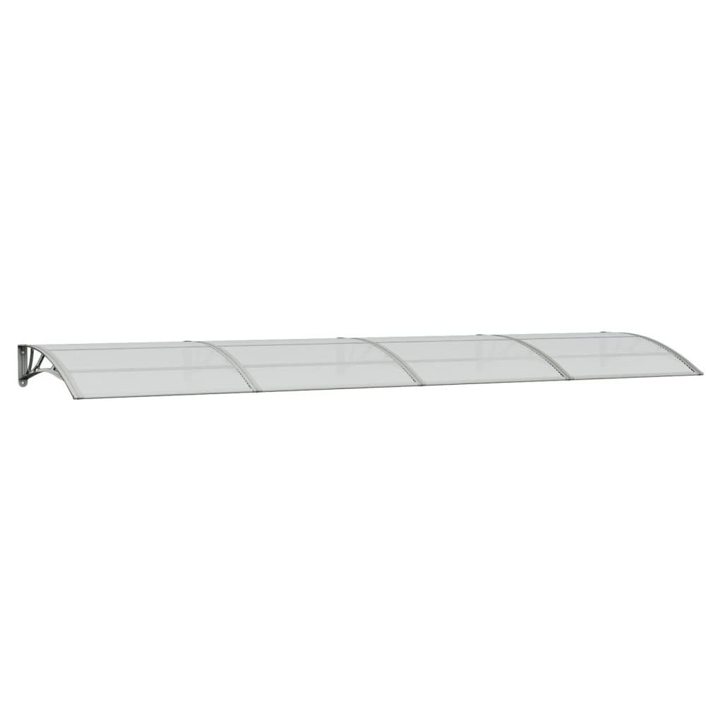 vidaXL Vordach 400 x 100 cm Türvordach Grau 400x100 cm Polycarbonat