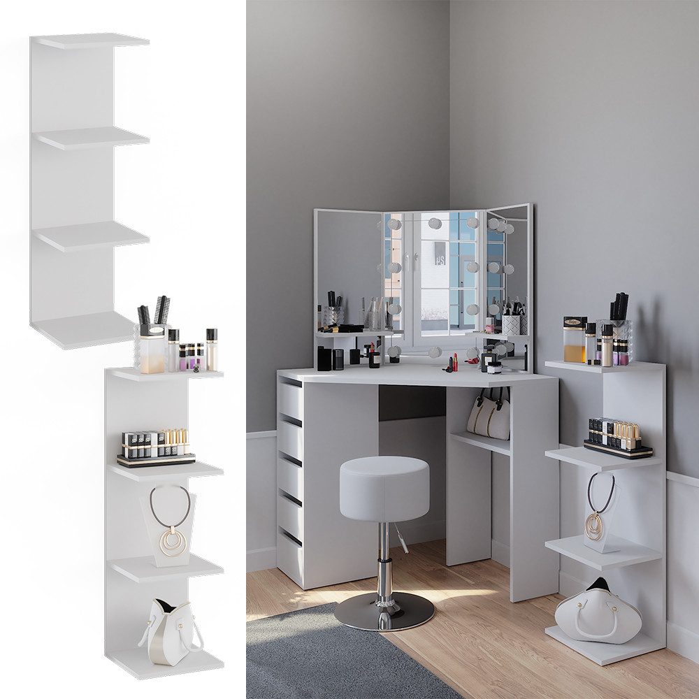 Vicco Bücherregal Paolo, Weiß, 30 x 95 cm günstig online kaufen