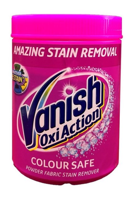 VANISH Vanish Oxi Action Waschmittel 940gr Fleckenentferner Vollwaschmittel (für bunte Wäsche Reinigung Waschpulver Vollwaschmittel Waschmittel Pulver entfernt Flecken Fleckenentferner Wäsche)