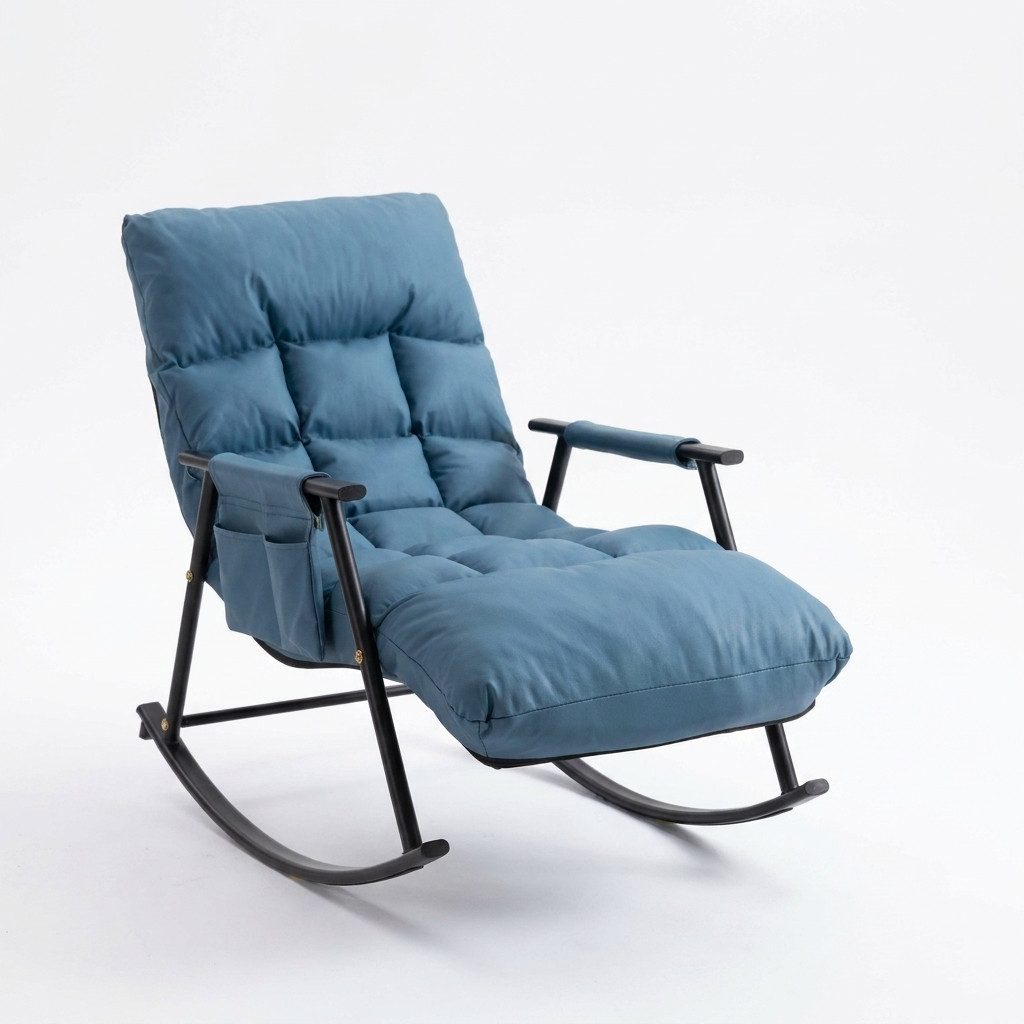 POPOLIC Schaukelstuhl Ergonomischer Schaukelstuhl/Liegesessel 140x60x96cm - Verstellbar