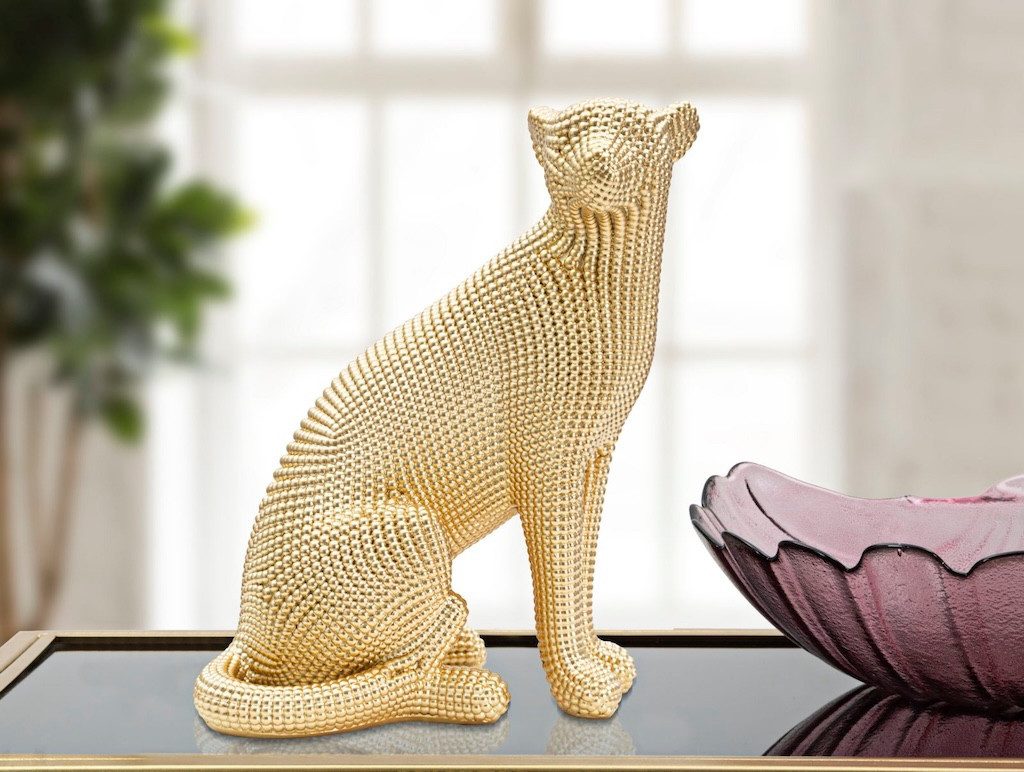 MF Tierfigur Dekofigur Majestic Leopard Gold 23x29 cm Luxuriöse Skulptur au günstig online kaufen