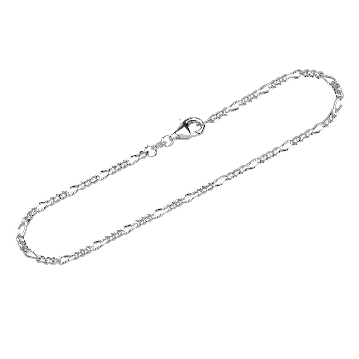 Armband Armband 925 Sterling Silber 19cm Figaro Panzerkett