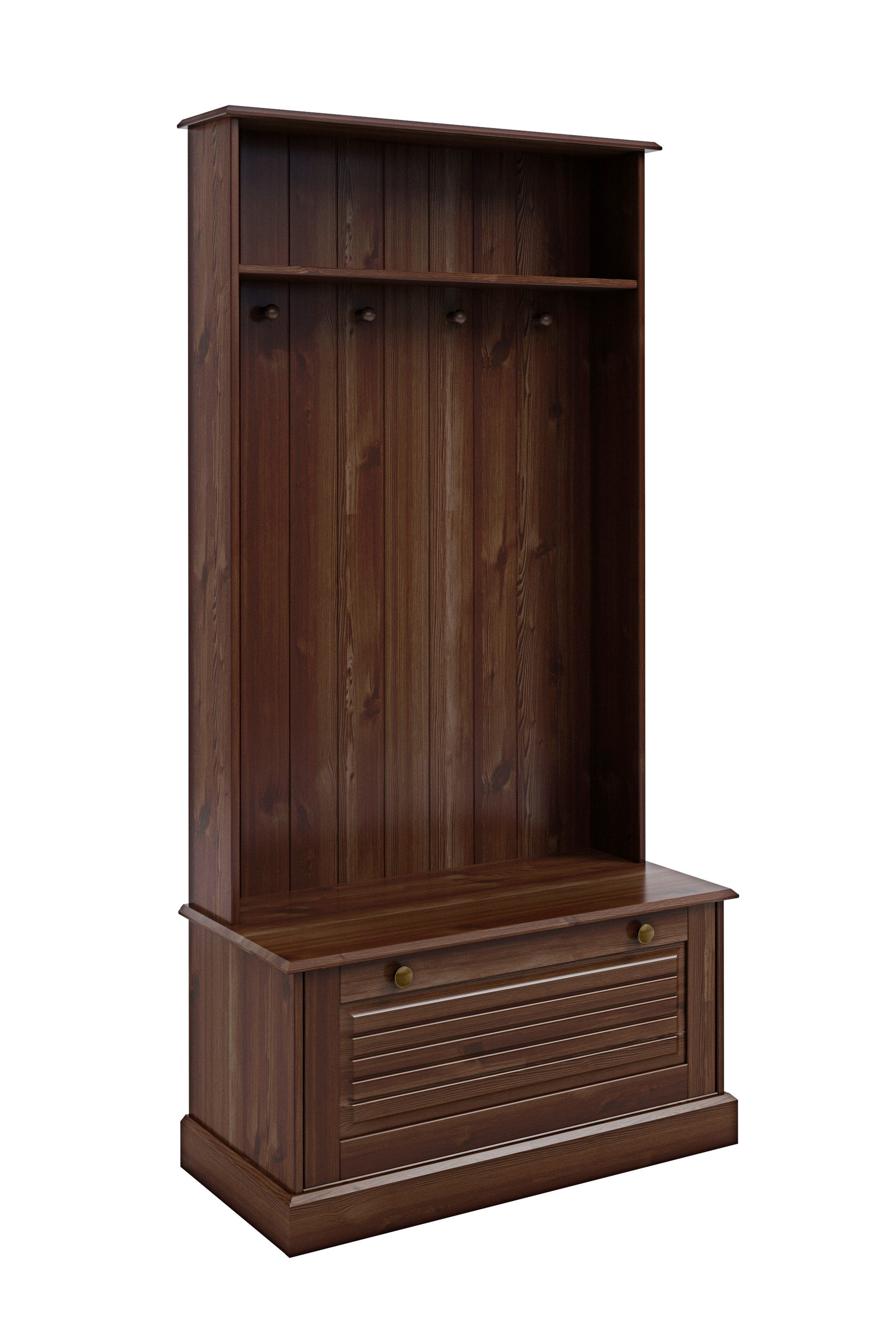 Home affaire Kompaktgarderobe "Liotta" Mit einer Klappe und 4 Kleiderhacken günstig online kaufen