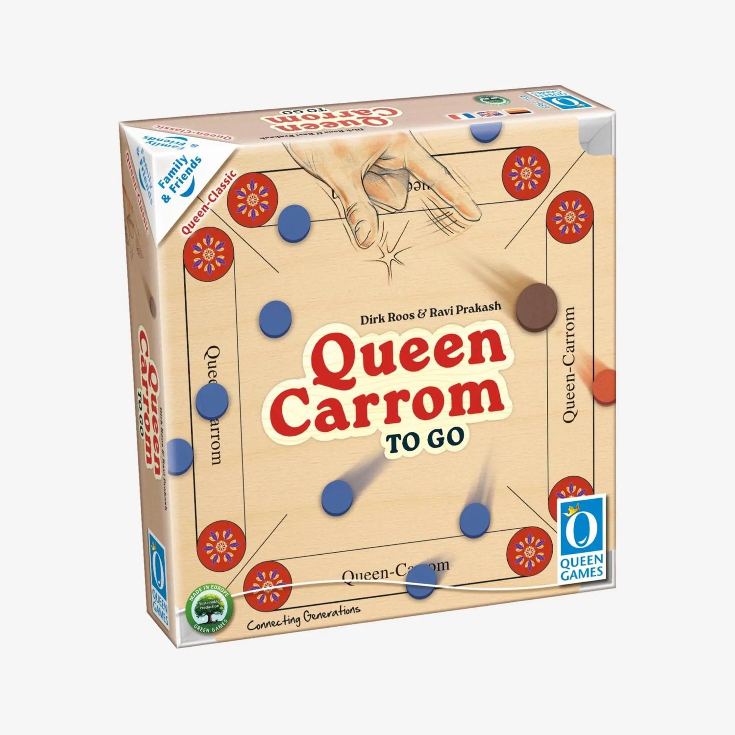 Queen Games Spiel Queen Carrom - To Go - Family & Friends