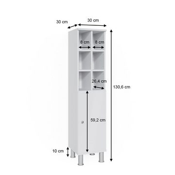 Vicco Midischrank Badezimmerschrank FYNN Weiß