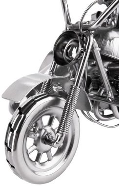 BRUBAKER Dekofigur Schraubenmännchen Motorrad mit Beiwagen (1 St), kunstvolle Metallskulptur für Motorradfahrer*innen und Motorradfans, Metallfigur