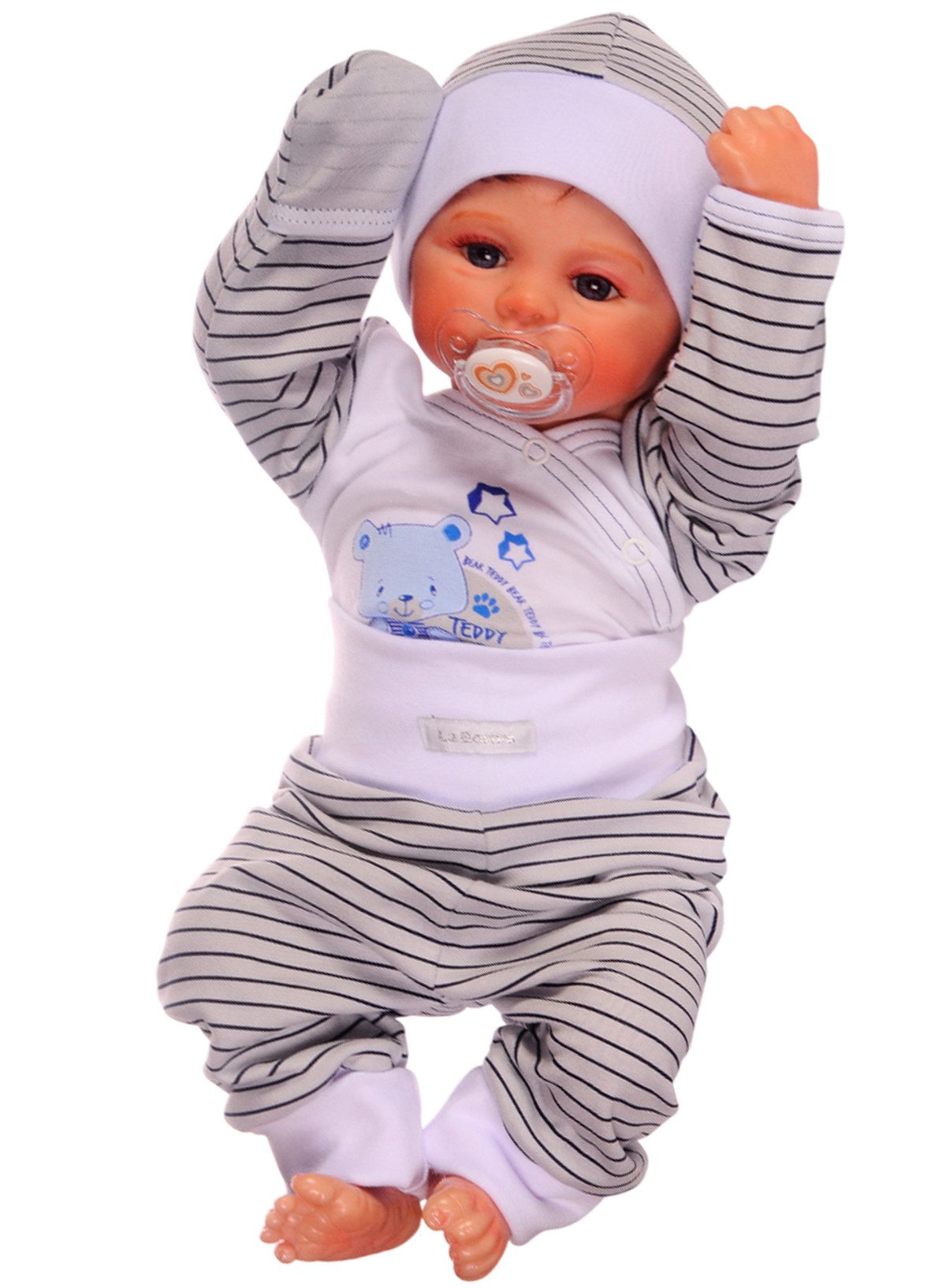 Body & Hose Wickelbody mit Kratzschutz Mitwachshose Mütze Anzug Set