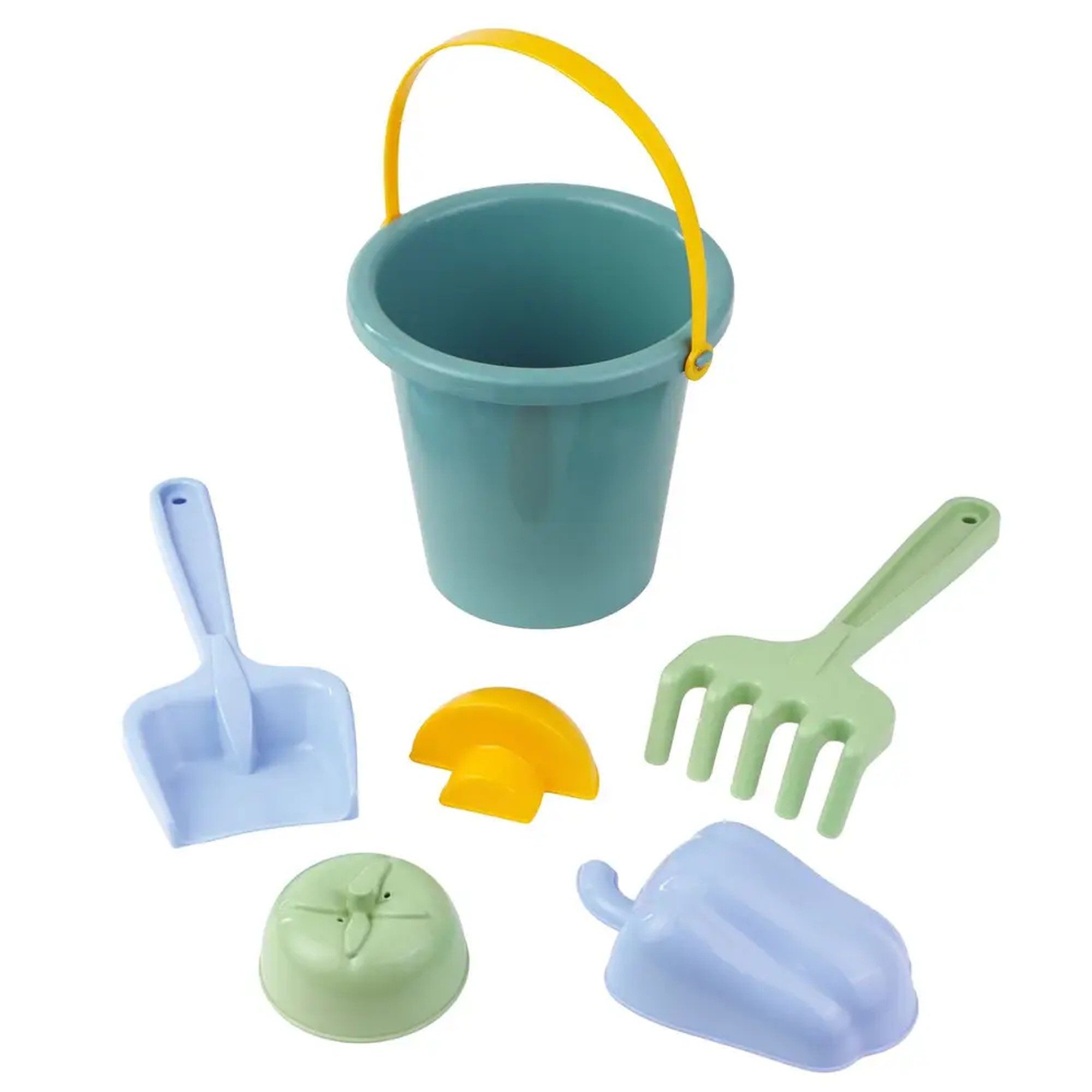 SIMM Spielwaren Spiel 6-tlg. Sandspielset mit 2,5L Eimer Schaufel & Formen