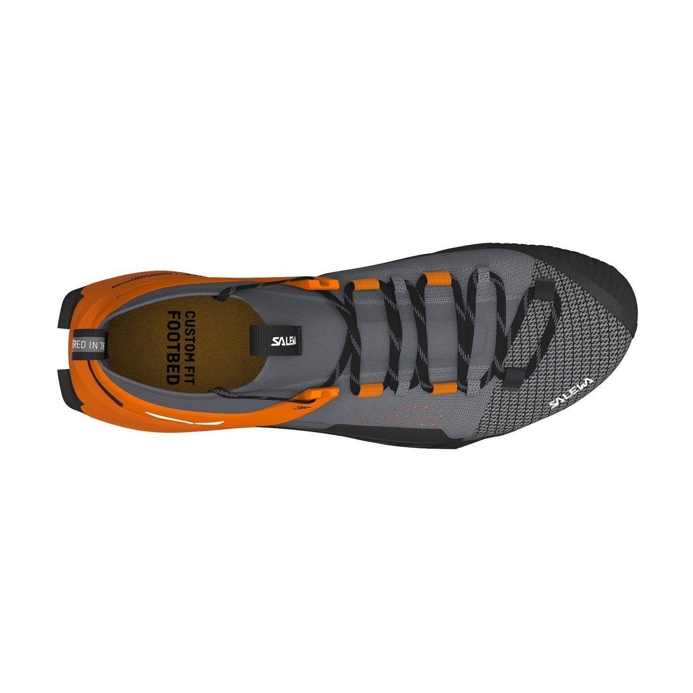 Salewa Wildfire NXT Knit (Zustieg, 3F System) grau/schwarz/orange Herren Wanderschuh