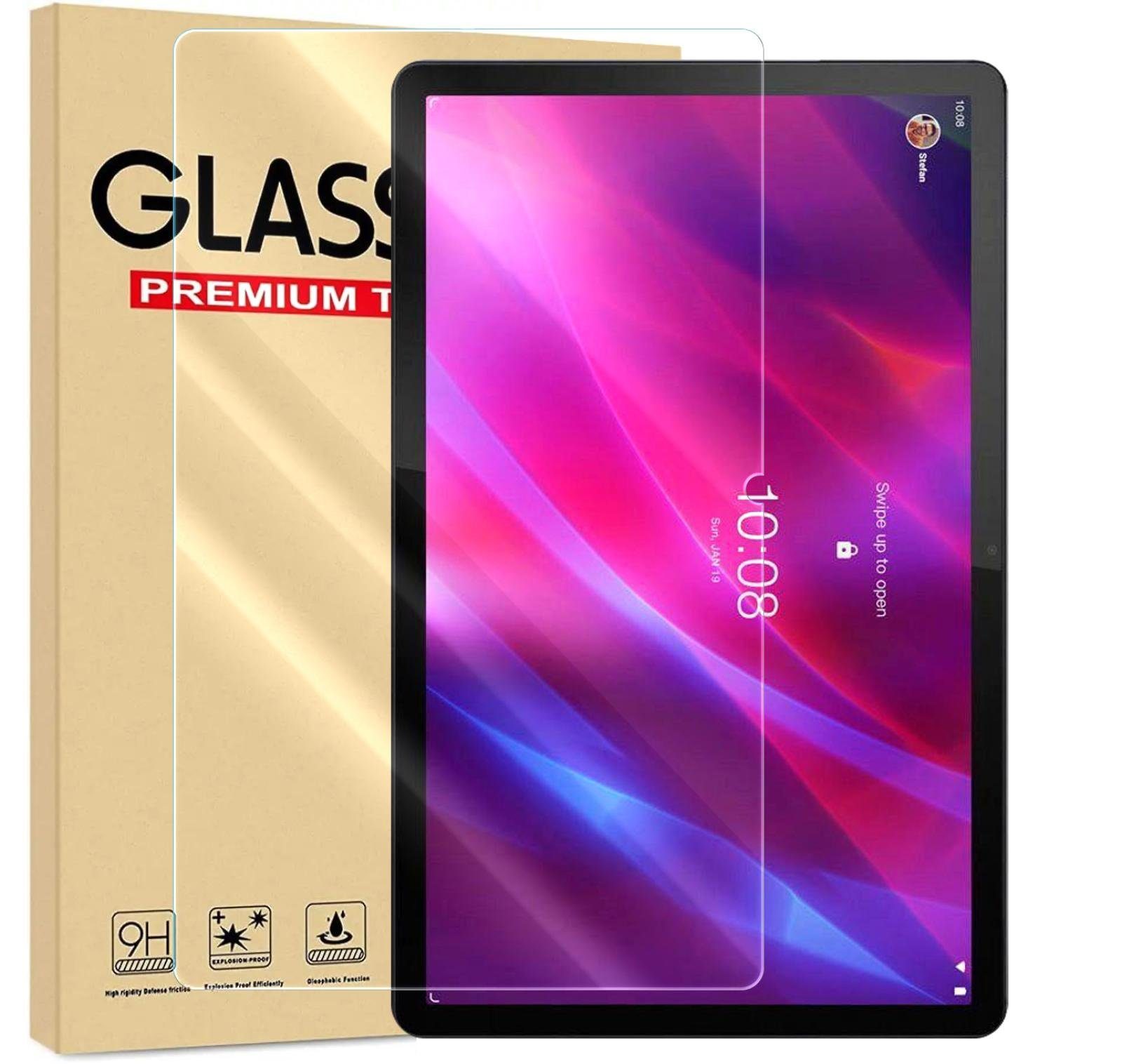 Numerva Schutzfolie Panzer Folie Echt Glas für Lenovo Tab P11, (Schutzfolie, 1x Schutzfolie 2x Reinigungstücher), Tablet Display Schutzglas Folie Echt Glas Folie 9H
