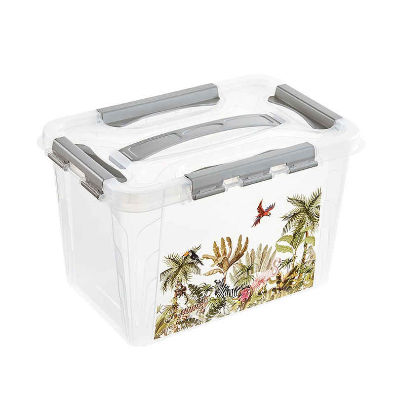 keeeper Aufbewahrungsbox Aufbewahrungsbox Lina Jungle mit Deckel aus Kunststoff 6,6 Liter