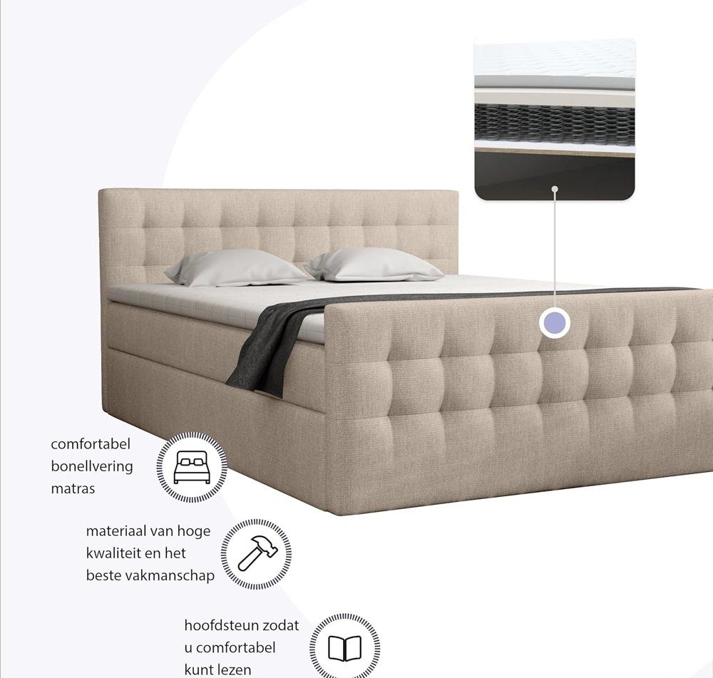 DB-Möbel Boxspringbett "PACOS" Große Doppelbett zum Schlafzimmer-vom Hersteller.