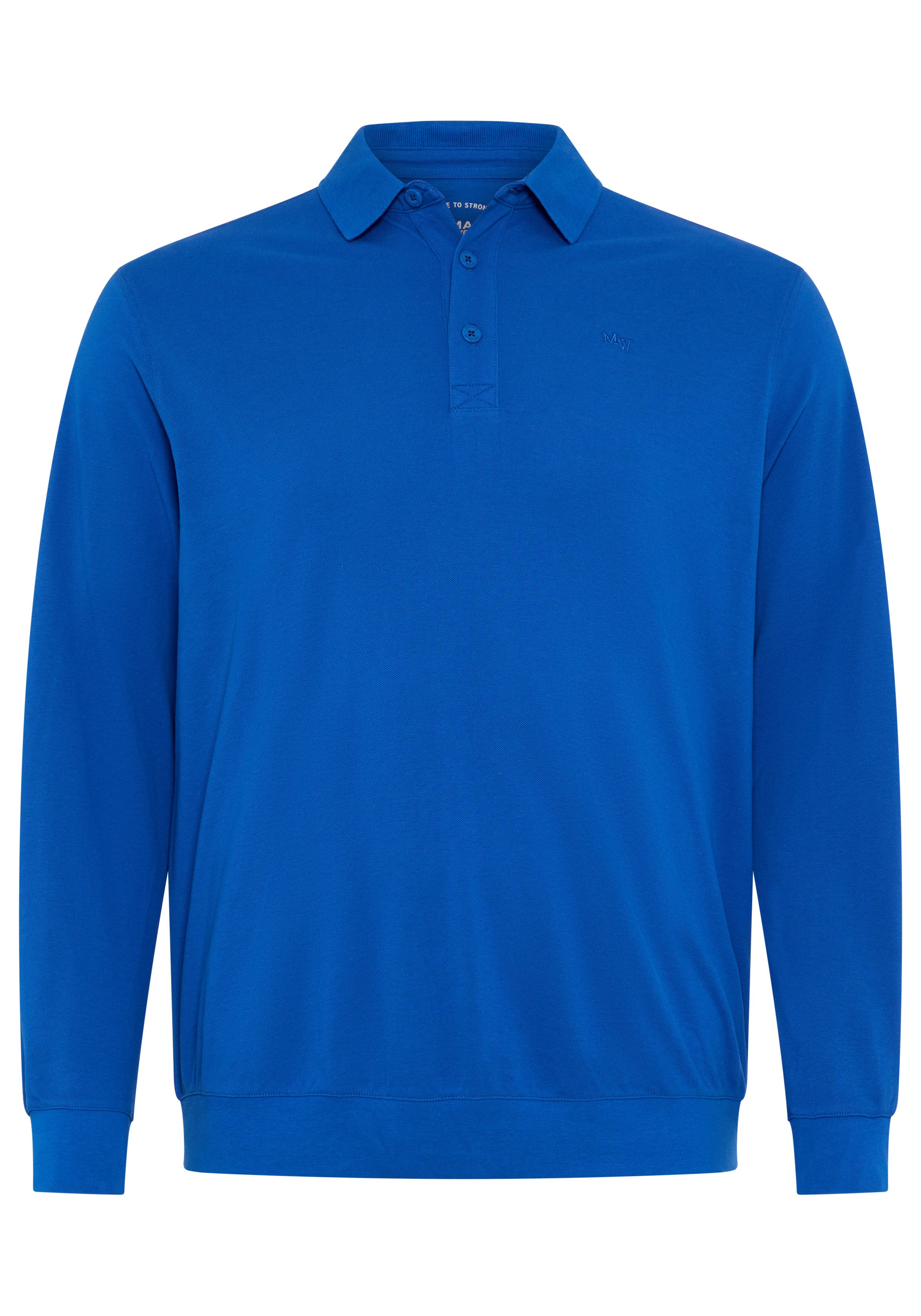 Man's World Plus Poloshirt auch in Grosse Größen bis Gr. 7XL Bauch-Fit mit Langarm, klassischer Polokragen, mit Knopfleiste am Ausschnitt – Bild 3 von 5