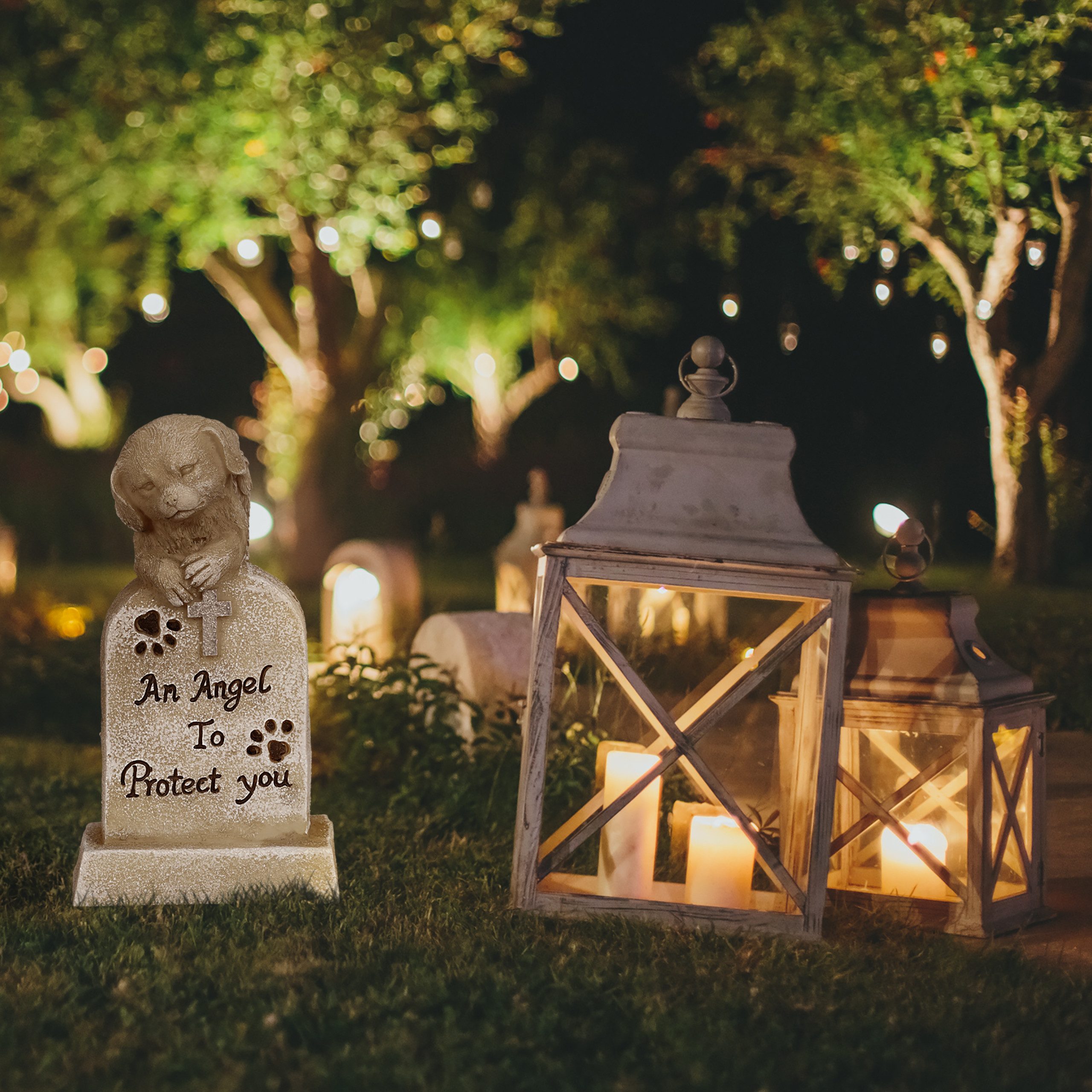 relaxdays Gartenfigur Grabschmuck für Hunde günstig online kaufen