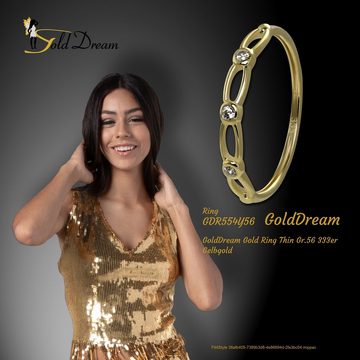 GoldDream Goldring GoldDream Gold Ring Thin Gr.56 333er (Fingerring), Damen Ring Thin, 56 (17,8), 333 Gelbgold - 8 Karat, gold, weiß