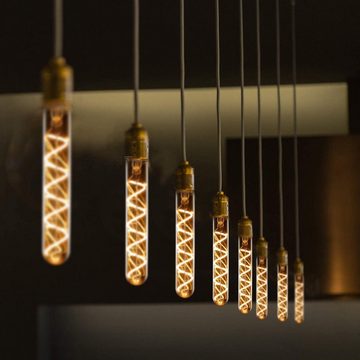 ZMH LED-Leuchtmittel Retro Edison Glühbirne Röhrenlampe E27 Glühlampe in Röhrenform Gold