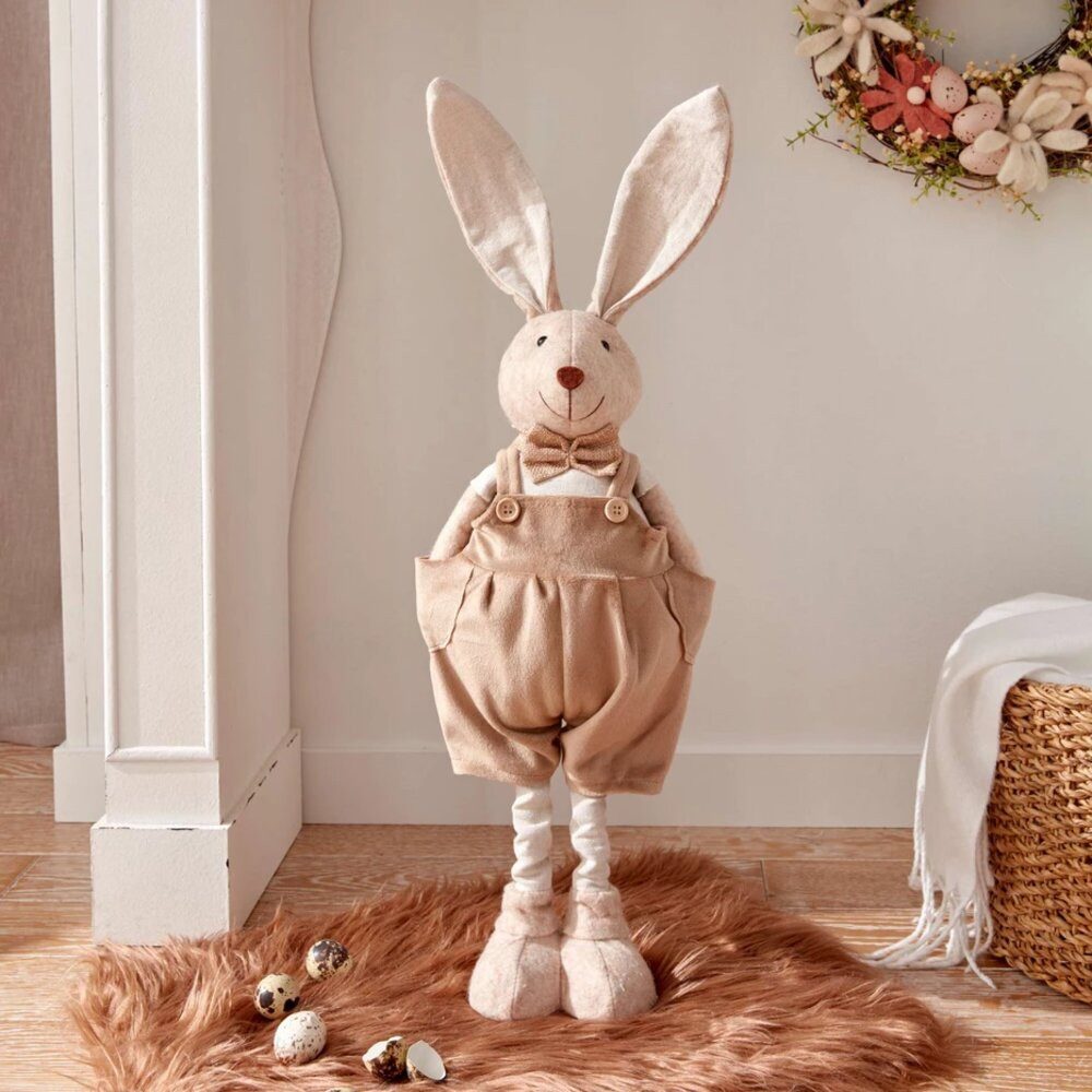 Home-trends24.de Osterfigur Osterhase Hase Osterdeko Textil Deko Osterhase Höhe 46