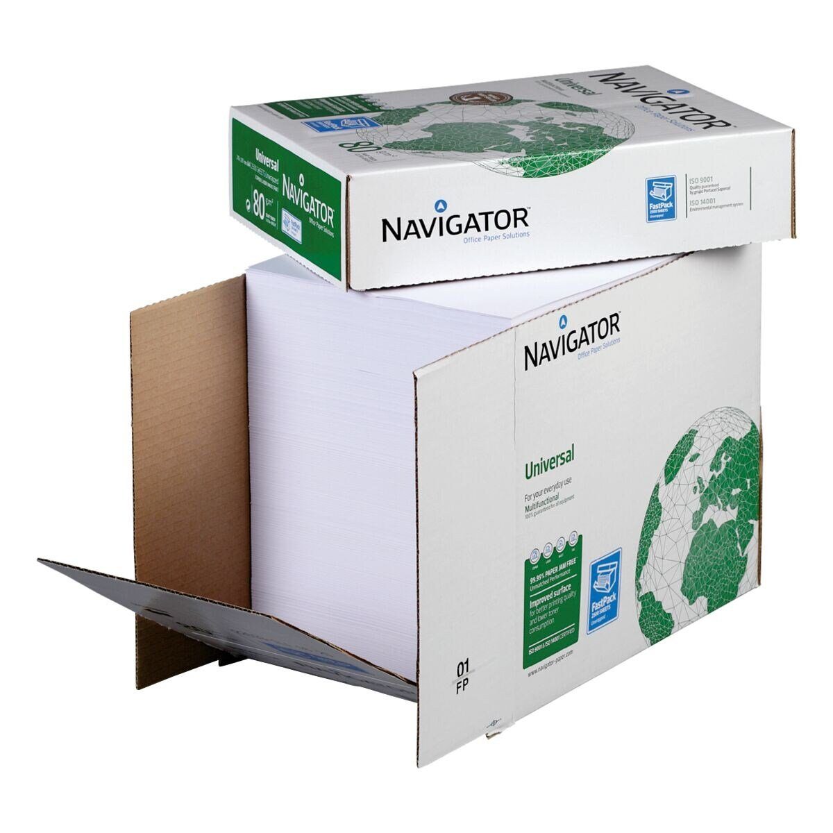 NAVIGATOR Druckerpapier Universal, Format DIN A4, 80 g/m², 169 CIE, 2500 Blatt
