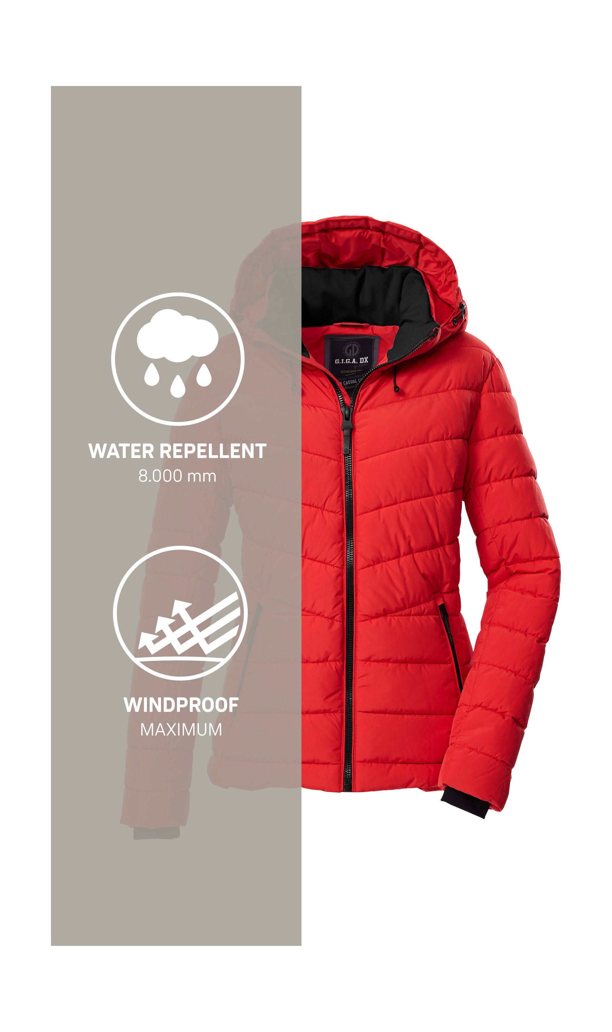G.I.G.A. DX by killtec Steppjacke GW 32 WMN QLTD JCKT Elegante Damenjacke, wasserabweisend, atmungsaktiv, abnehmbare Kapuze – Bild 4 von 4