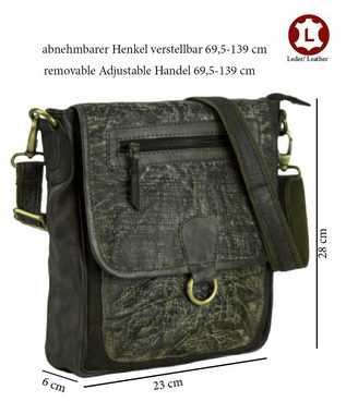 Sunsa Umhängetasche Leder Tasche für Damen, Schultertasche/ Crossbody Bag in Vintage Retro Design., echt Leder