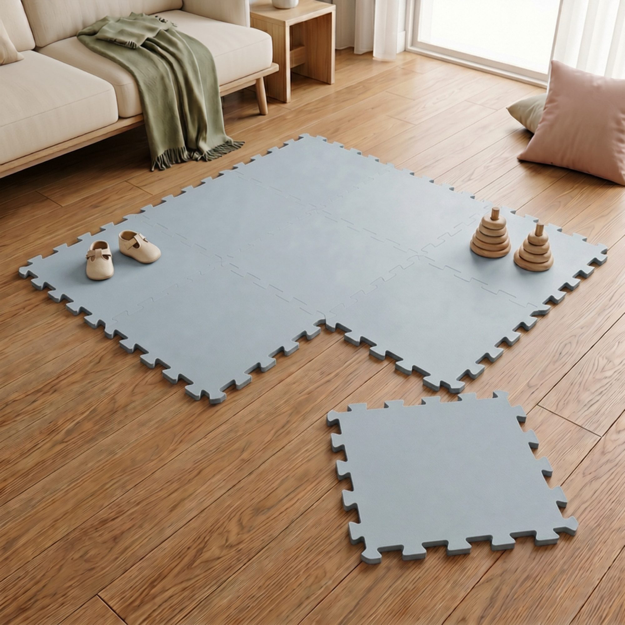 LittleTom Puzzlematte ab dem 1. Tag - 9 Teile Baby Spielmatte - 30 x 30 Kinder Krabbelmatte, (9-tlg), Spielunterlage für Babys und Kleinkinder - Kinderzimmer Puzzleteppich