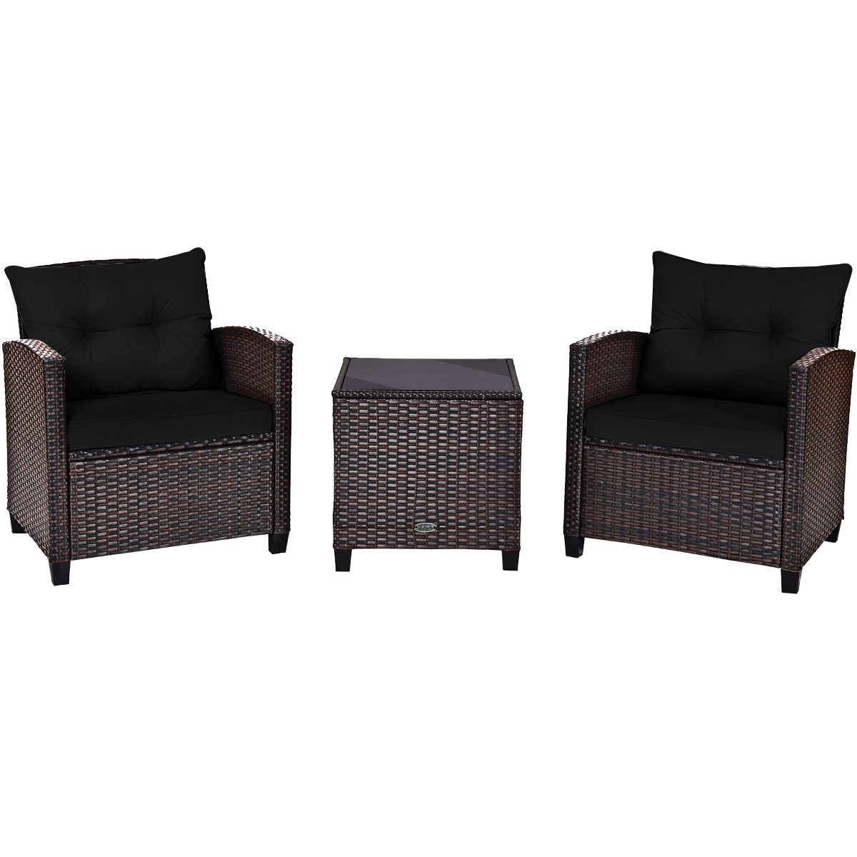 KOMFOTTEU Sitzgruppe Rattan Gartenmöbel, (Set, 3-tlg), günstig online kaufen