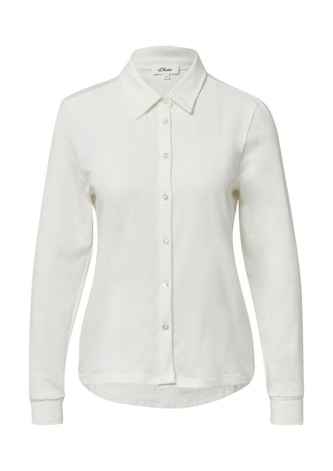 s.Oliver Hemdbluse – elastische Jerseybluse mit günstig online kaufen