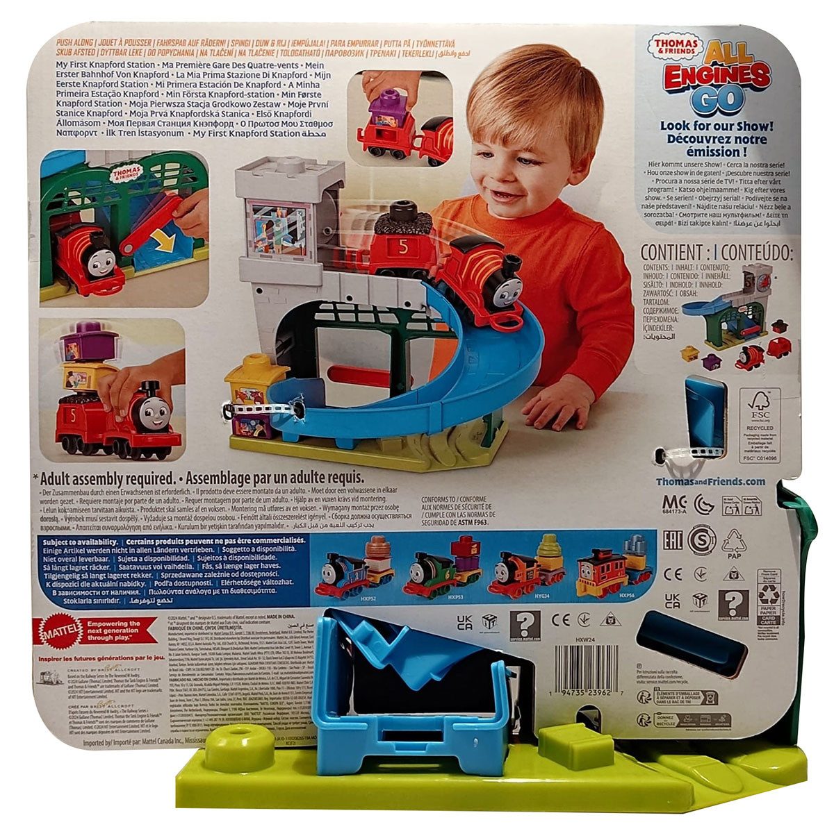 Fisher Price Spielzeug-Eisenbahn Fisher Price Thomas and Friends Bahnhof mit Zug Rollenspiele Lok