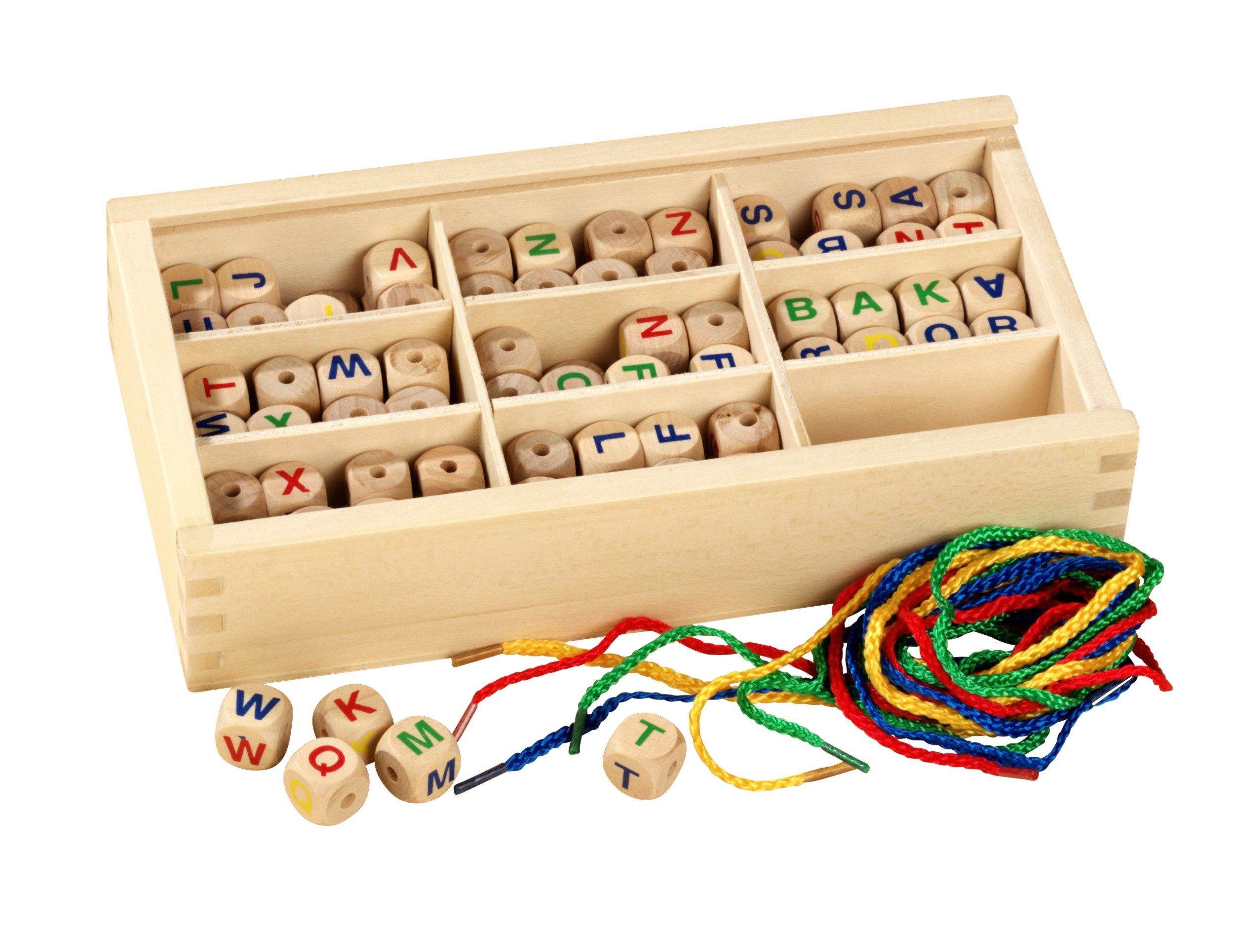 Betzold Lernspielzeug Fädelbuchstaben