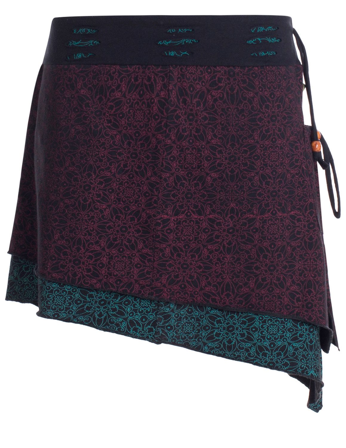 Vishes Minirock Mini-Rock Blumen-Muster extra breiter günstig online kaufen
