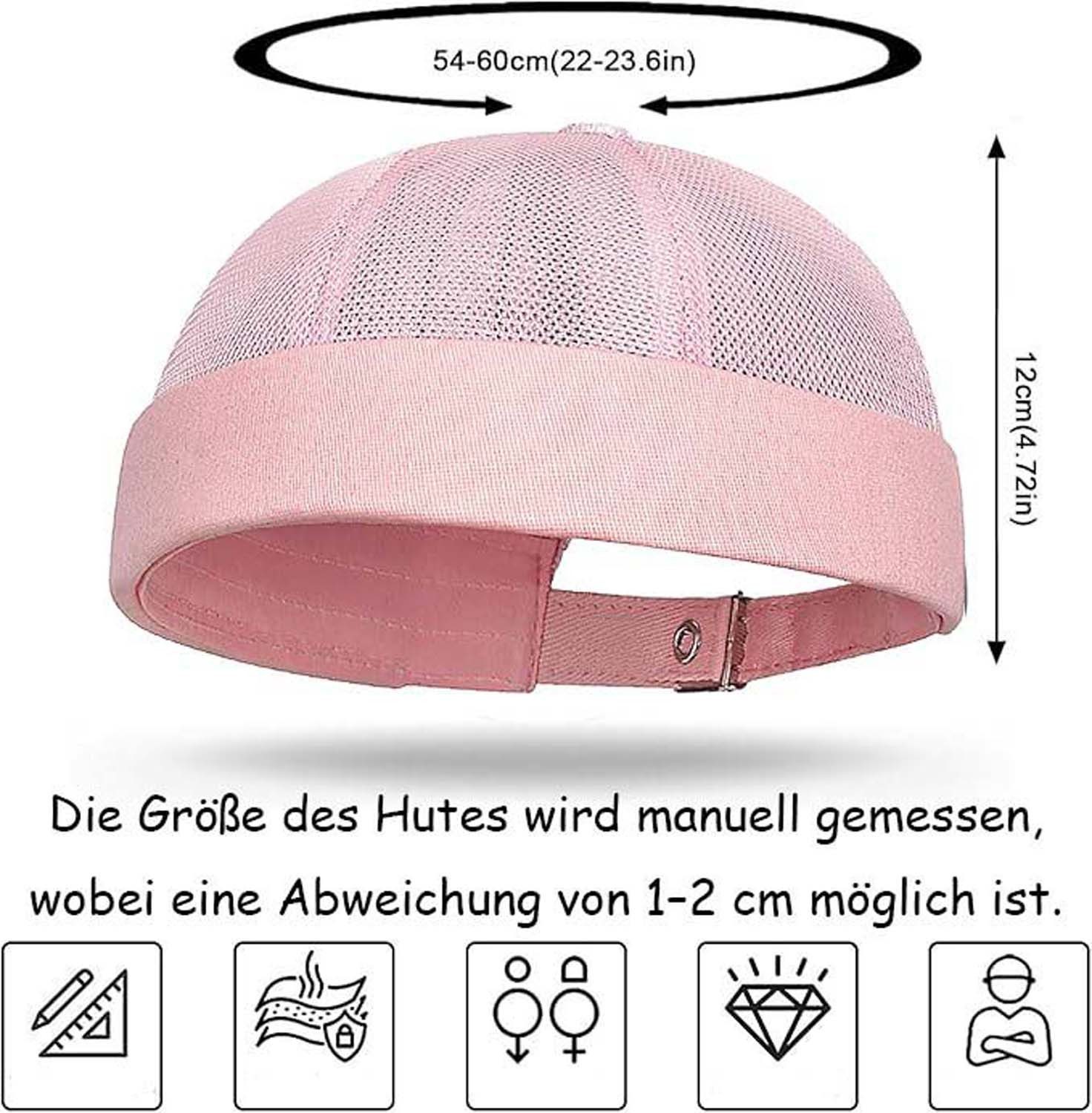 Zaewry Dockermütze Verstellbar Seemannsmütze UV-Schutz Dockermütze Sommer Hafenmütze