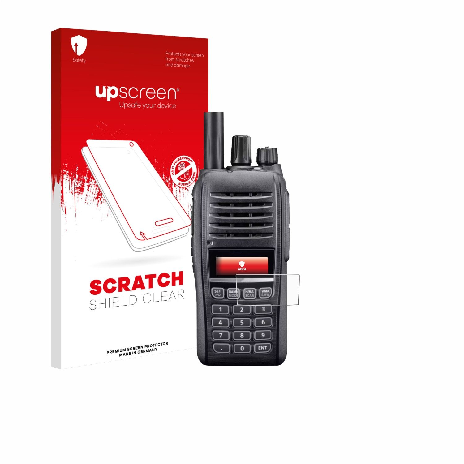 upscreen Displayschutzfolie Schutzfolie für Icom IC-T10, Displayschutz Schutz Folie Klar Transparent