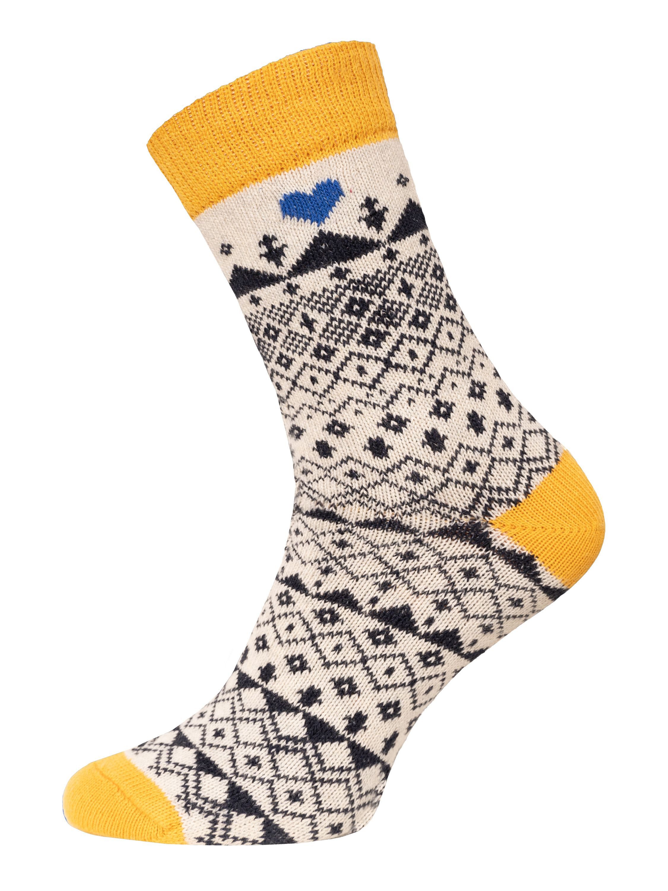 HomeOfSocks Socken Bunte Casual Socken aus Baumwolle Herz Muster Bunte Socken Jacquard Muster 90% Baumwolle