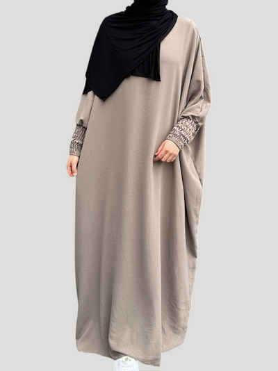 Aymasal Maxikleid Abaya Aliyah Schmetterling Kleid Kaftan Islamische Gebetskleidung Eid breiter Schnitt, Passgenau, Schmetterlingärmel, Schlichtes Model