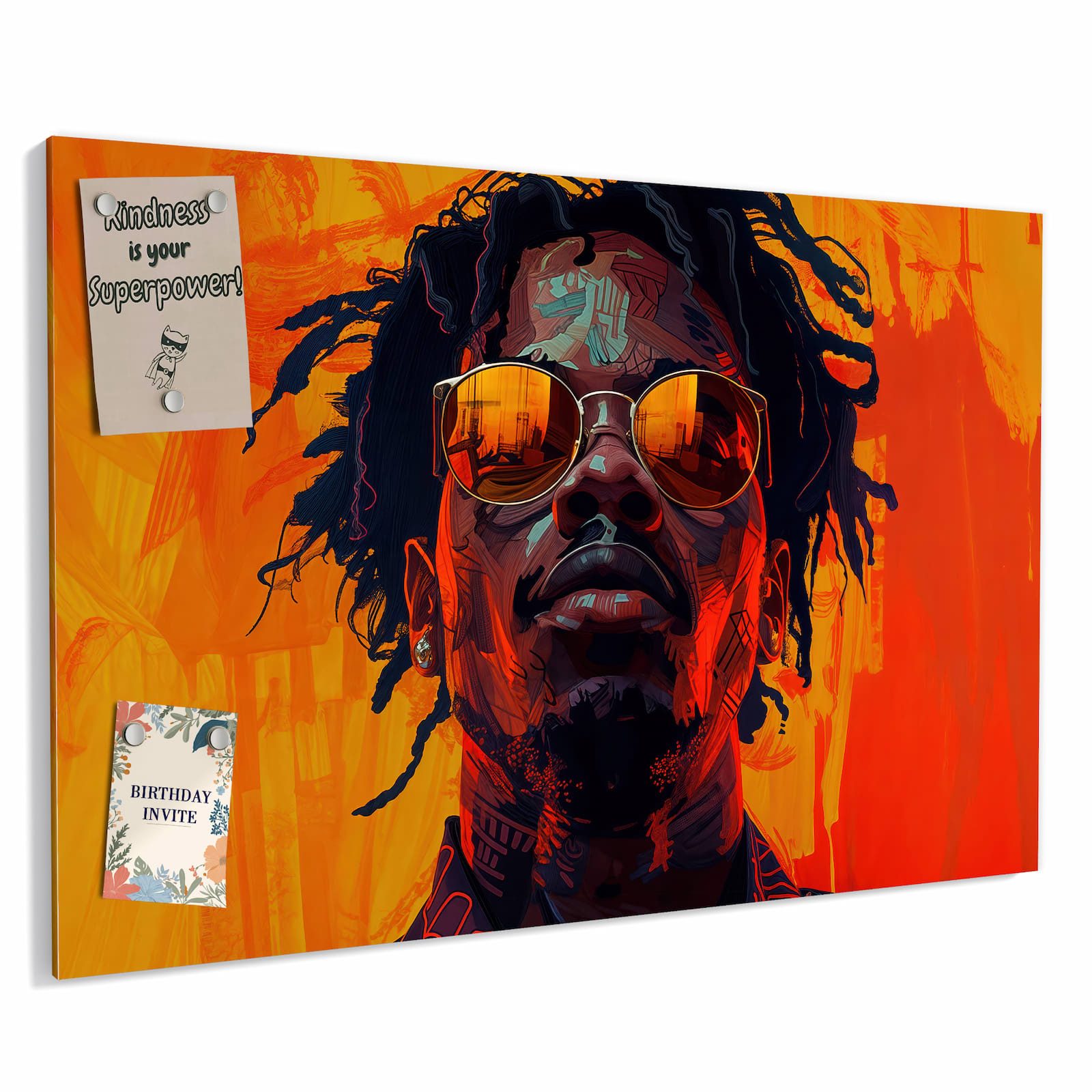 Primedeco Memoboard Metall Künstlerischer Look – beschreibbar & magnetisch, (Inklusive Stift, Magnete und Montagematerial, 1-tlg., 9 verschiedene Größen), Magnetisch und Beschreibbar