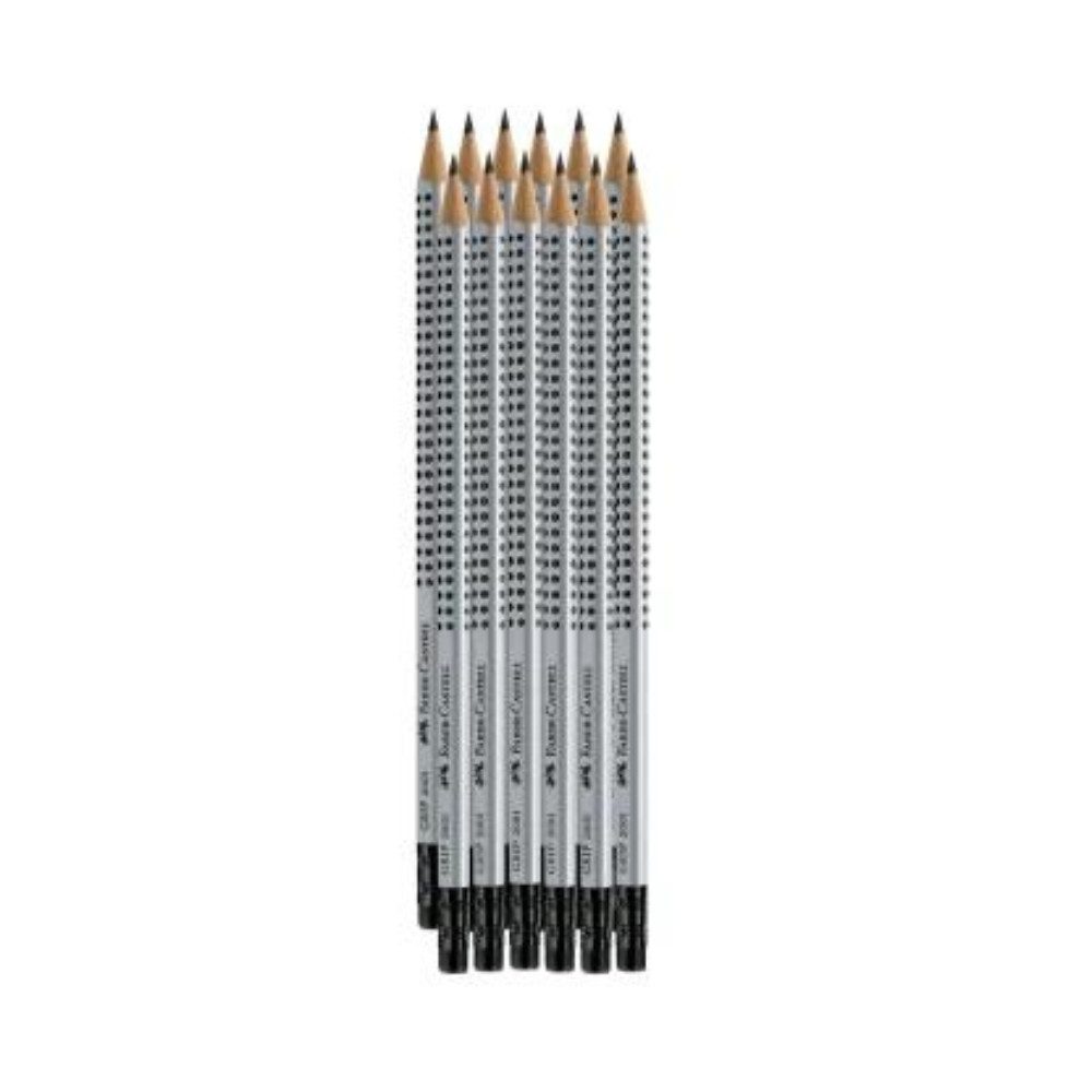 Faber-Castell Druckbleistift Bleistifte HB schwarz Grip Pack, (Packung, 12-tlg., 12 Stück), Beste Qualität