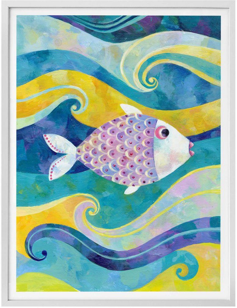 Wall-Art Poster Meeresfrüchte & Wandposter (1 Fisch, Wandbild, Wandbilder St), kleine Bild, Der Fisch Märchen Poster
