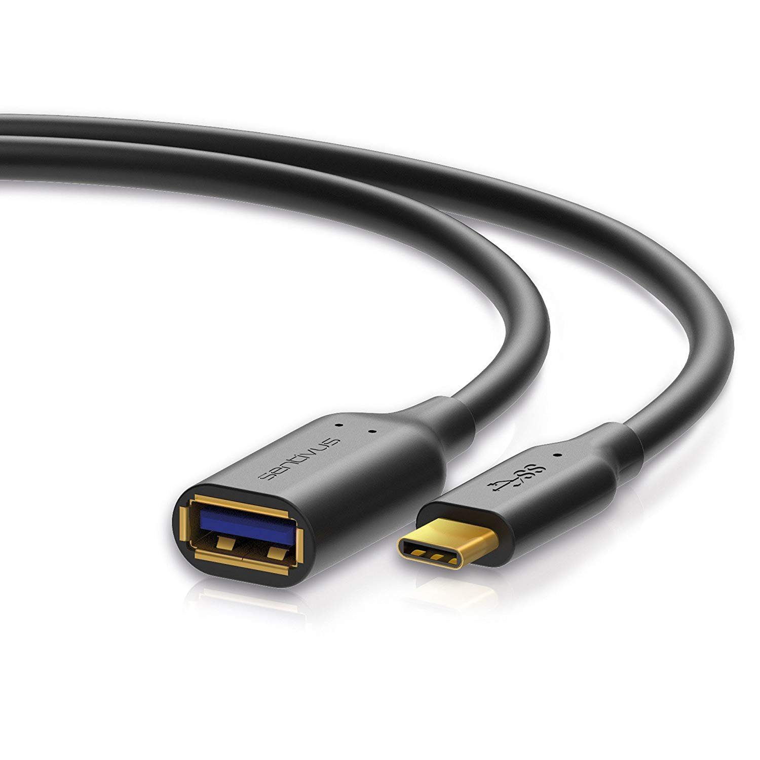 U309-010 USB 3.0 OTG Adapterkabel - USB-C Auf USB-A, 0,10 M, Schwarz - Für Smartphone & Tablet