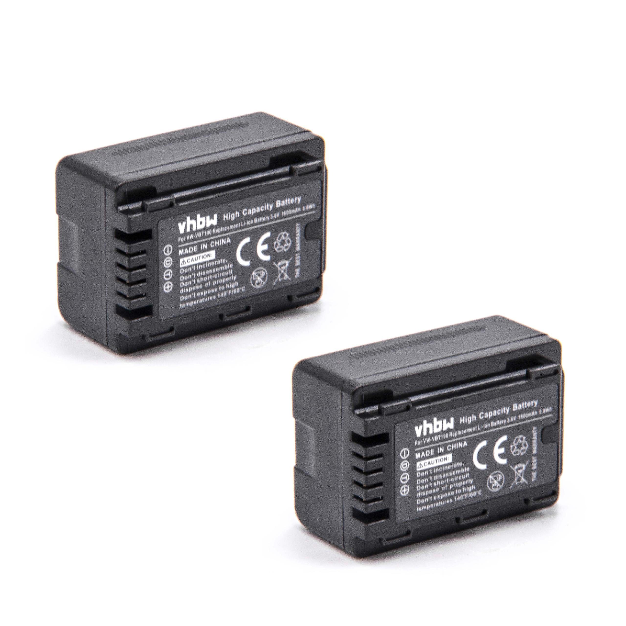 vhbw kompatibel mit Panasonic HC-VXF1 Kamera-Akku Li-Ion 1600 mAh (3,6 V)