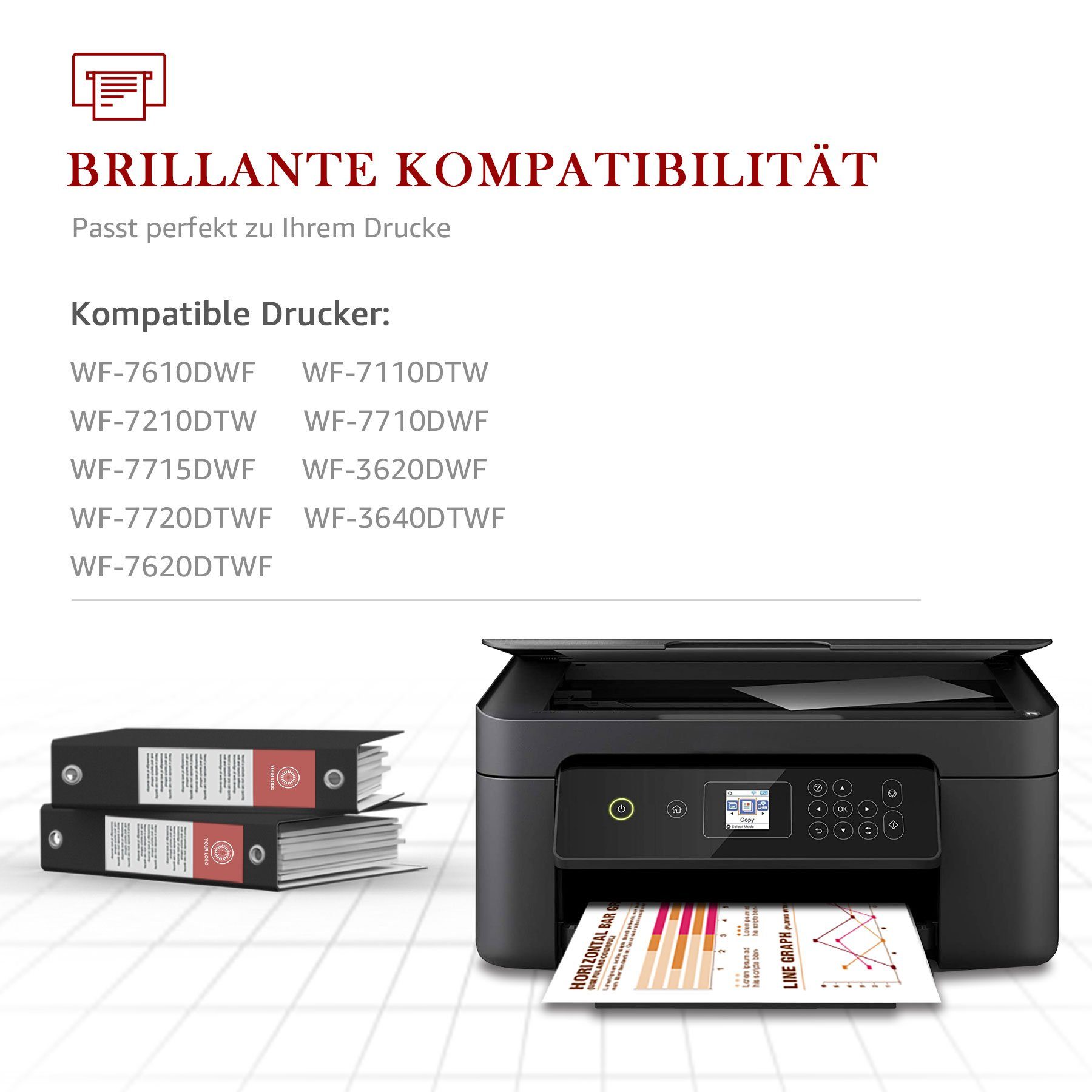 Thumbnail - Toner Kingdom für EPSON 27 XL 27XL WF-3620DWF 3640DTWF 7110DTW Tintenpatrone (2-tlg)