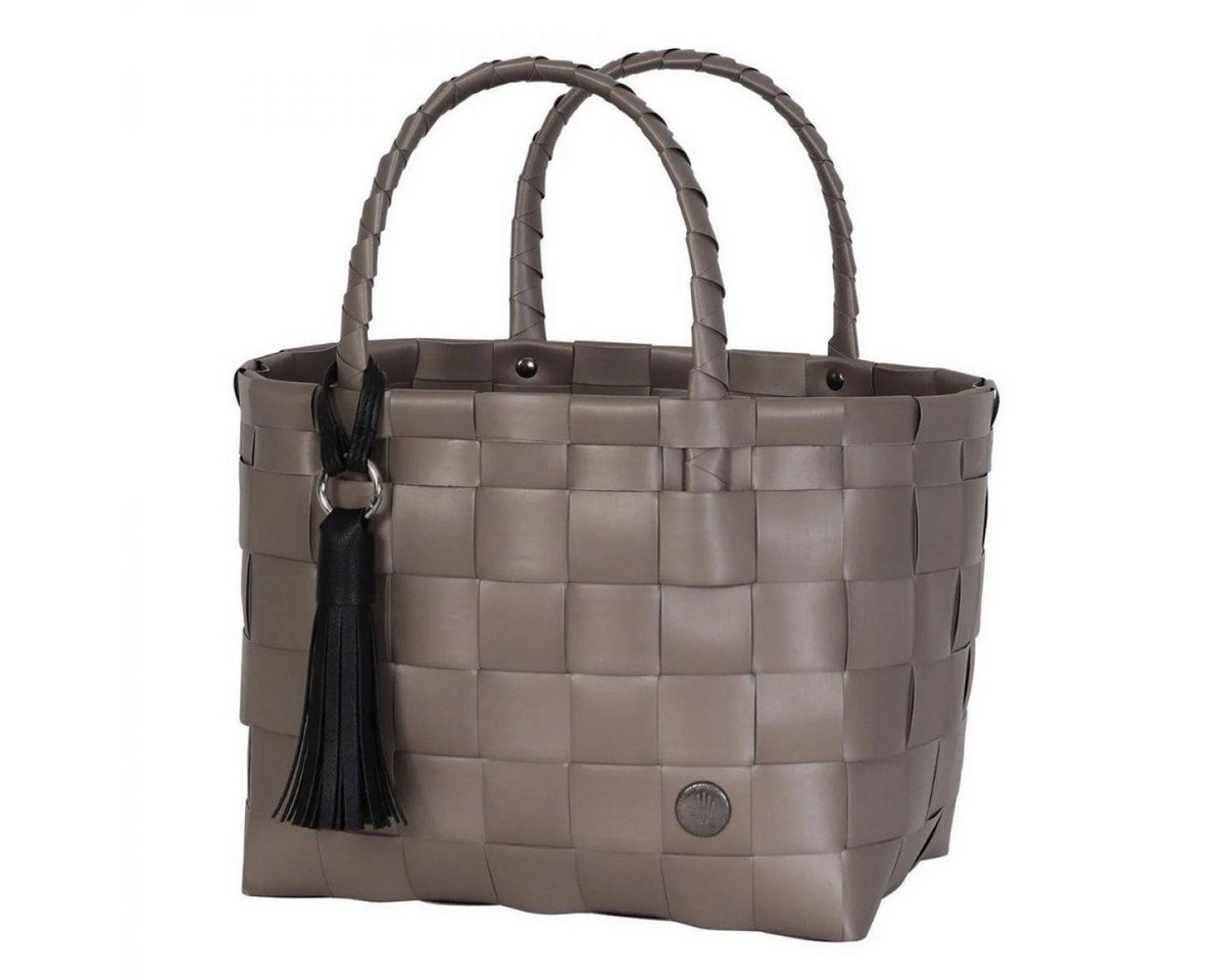 Handed By Einkaufskorb Handed By Shopper Paris Mini Liver mit Quaste in Black