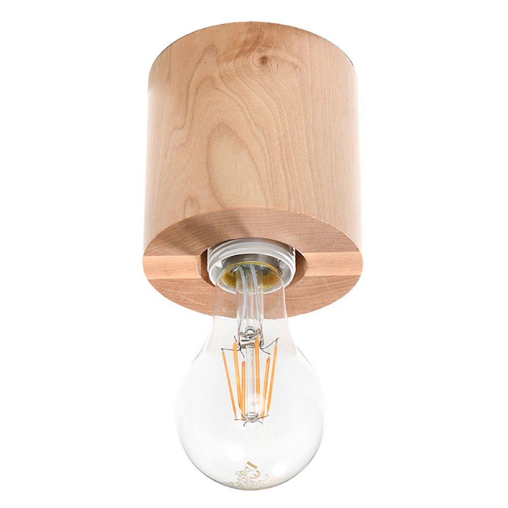 1 Deckenlampe Deckenleuchte, inklusive, Leuchtmittel Deckenleuchte nicht etc-shop Wohnzimmer Landhausstil Holz natur