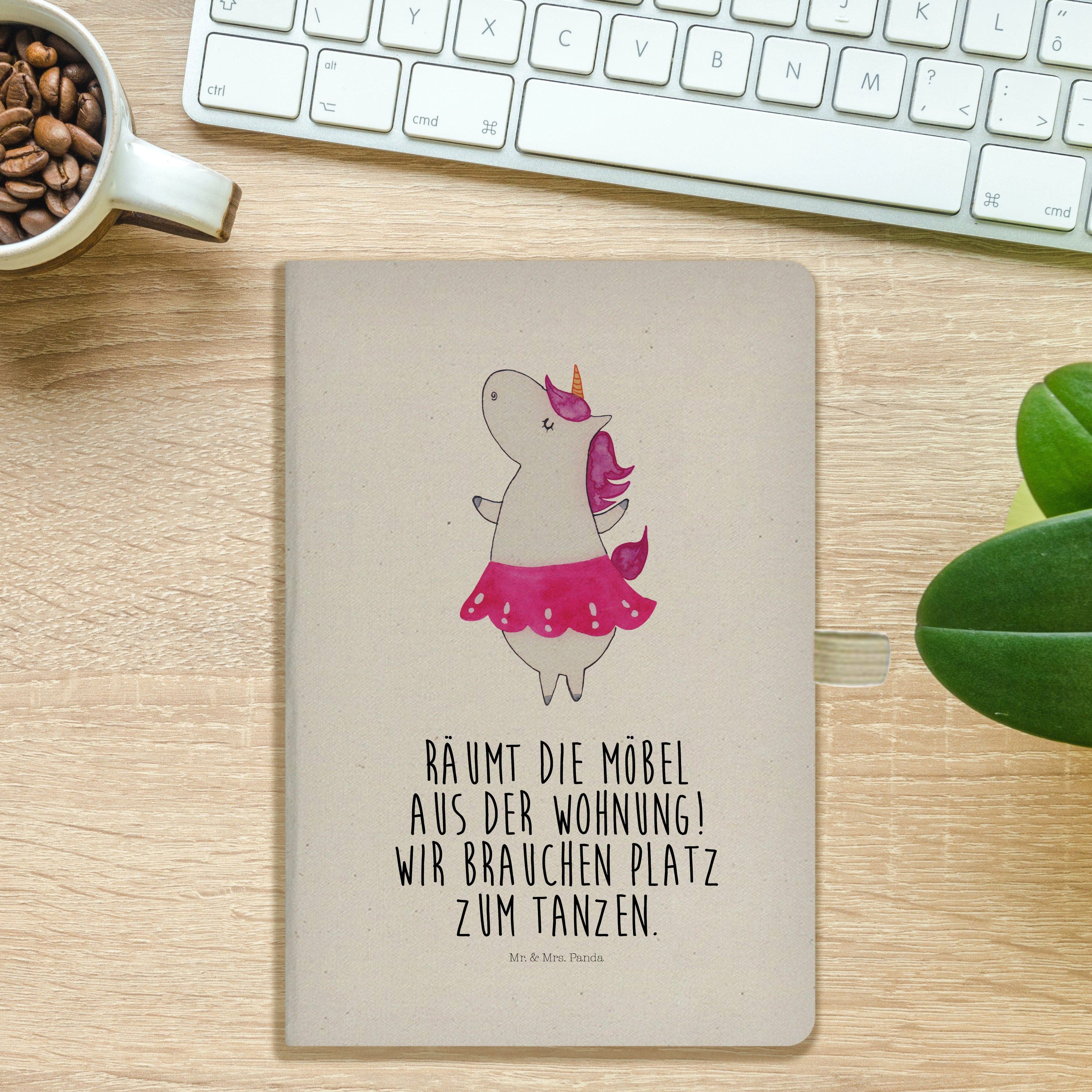 Thumbnail - Mr. & Mrs. Panda Notizbuch Einhorn Ballerina - Transparent - Geschenk, A5 Notizbuch Für Schule, Mr. & Mrs. Panda, Hochwe...